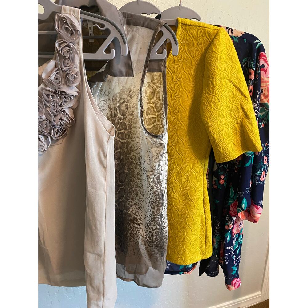 LOT OF 4 Downeast Studio Y Charlotte Russe Size S Tops Blouses Business Casual